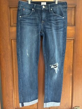 Hudson Barbara Cropped Straight Cuff Jeans